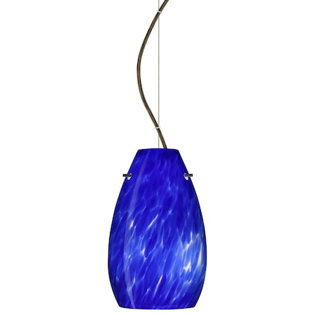 Besa Lighting Pera 9 Cord Pendant, Blue Cloud, Bronze Finish, 1x9W LED 1KX-412686-LED-BR